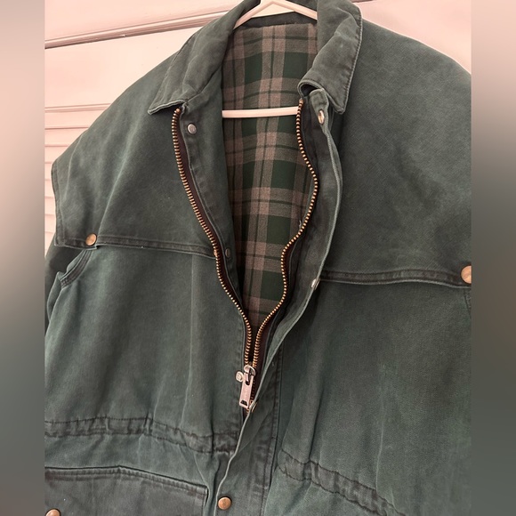 RARE Carhartt vintage green coat with plaid liner nwot! - Picture 4 of 9